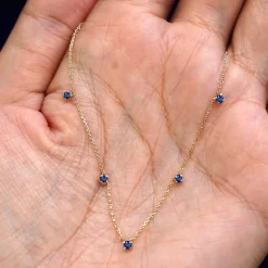 5 Gemstone Cable Necklace