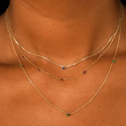 Gemstone Cable Necklace