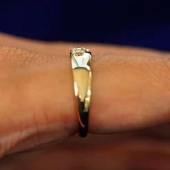 Gemstone Claddagh Band