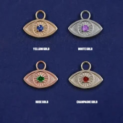 Gemstone Evil Eye Charm