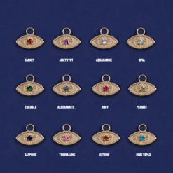 Gemstone Evil Eye Charm