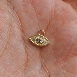Gemstone Evil Eye Charm