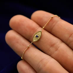 Gemstone Evil Eye Necklace
