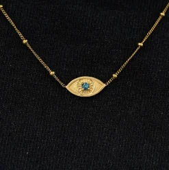 Gemstone Evil Eye Necklace