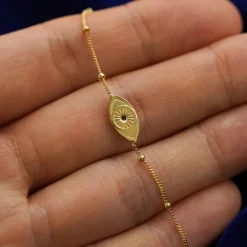 Gemstone Evil Eye Necklace
