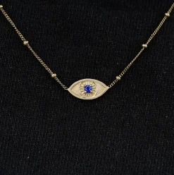 Gemstone Evil Eye Necklace