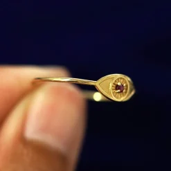 Gemstone Evil Eye Ring