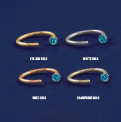Gemstone Open Hoop