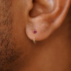 Gemstone Open Hoop