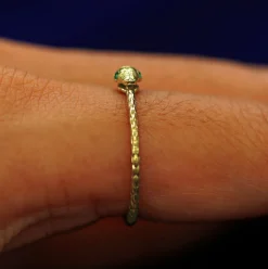 Gemstone Ouroboros Snake Ring