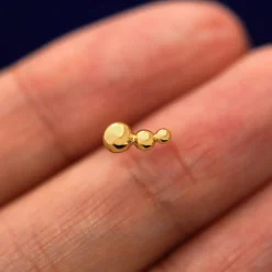 Graduated Ball Earring