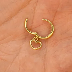 Heart Dangle Hoop