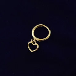 Heart Dangle Hoop
