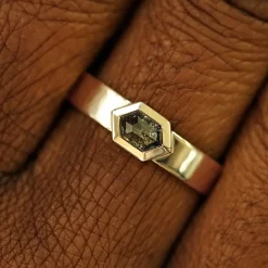 Hexagon Diamond Band