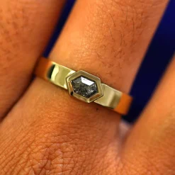 Hexagon Diamond Band