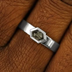 Hexagon Diamond Band