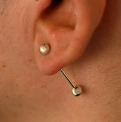 Large Straight Barbell Piercing