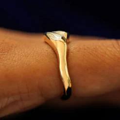 Marquise Lab Diamond Melted Ring