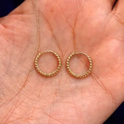 Medium Rope Huggie Hoops
