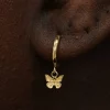 Mini Butterfly Dangle Hoop