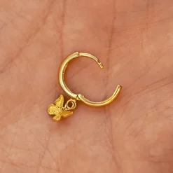 Mini Butterfly Dangle Hoop