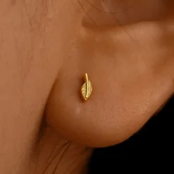 Mini Leaf Flatback Piercing