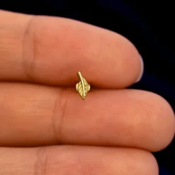 Mini Leaf Flatback Piercing