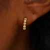 Mini Puffy Beaded Hoop