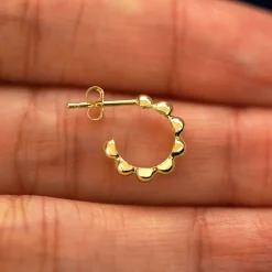 Mini Puffy Beaded Hoop