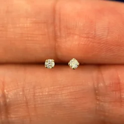 2mm Diamond Earring