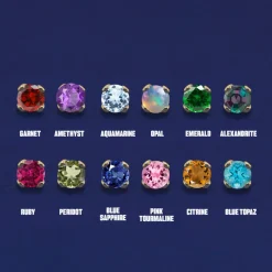 2mm Gemstone Earring