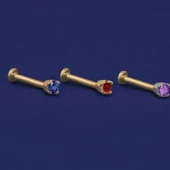 2mm Gemstone Flatback Piercing