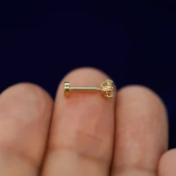 Moissanite Flatback Piercing