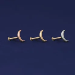 Moon Flatback Piercing
