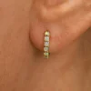 Opal Huggie Hoop