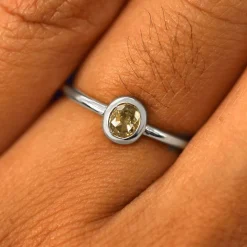 Oval Champagne Diamond Ring