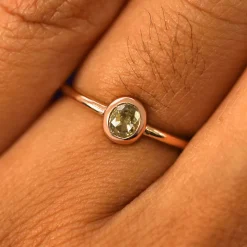 Oval Champagne Diamond Ring