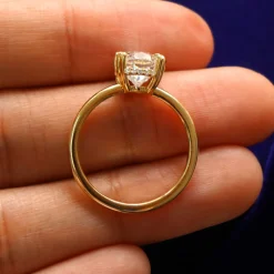 Oval Moissanite Halo Ring