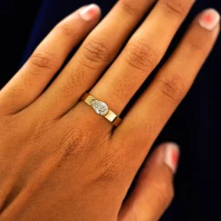 Pear Lab Diamond Ring