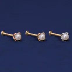 Pearl Flatback Piercing