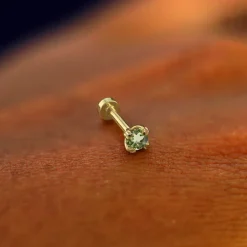Peridot Flatback Piercing