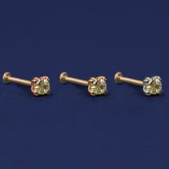 Peridot Flatback Piercing