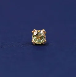 Peridot Flatback Piercing