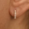 Pink Lab Diamond Huggie Hoop