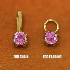 Pink Sapphire Charm