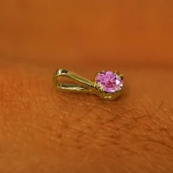 Pink Sapphire Charm