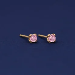 Pink Sapphire Earring