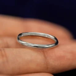 Platinum Curvy Mirror Band