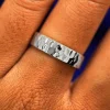 Platinum Industrial Hammered Band