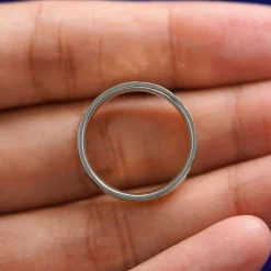 Platinum Industrial Hammered Band